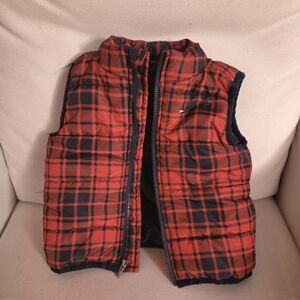 Tommy Hilfiger Baby Red and Blue Plaid Puffer Vest
